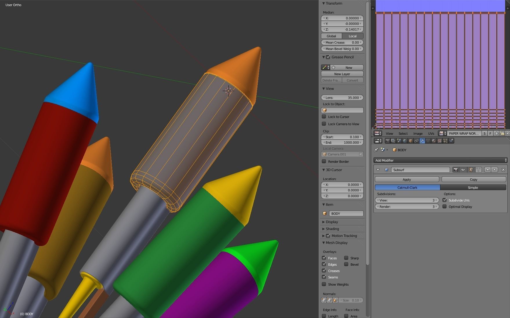 Firework Rockets 3D model_19