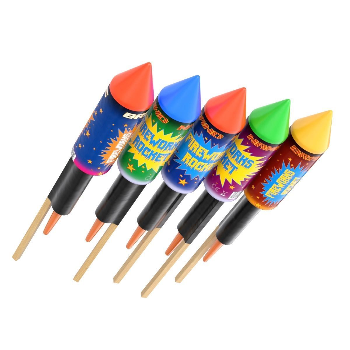Firework Rockets 3D model_3