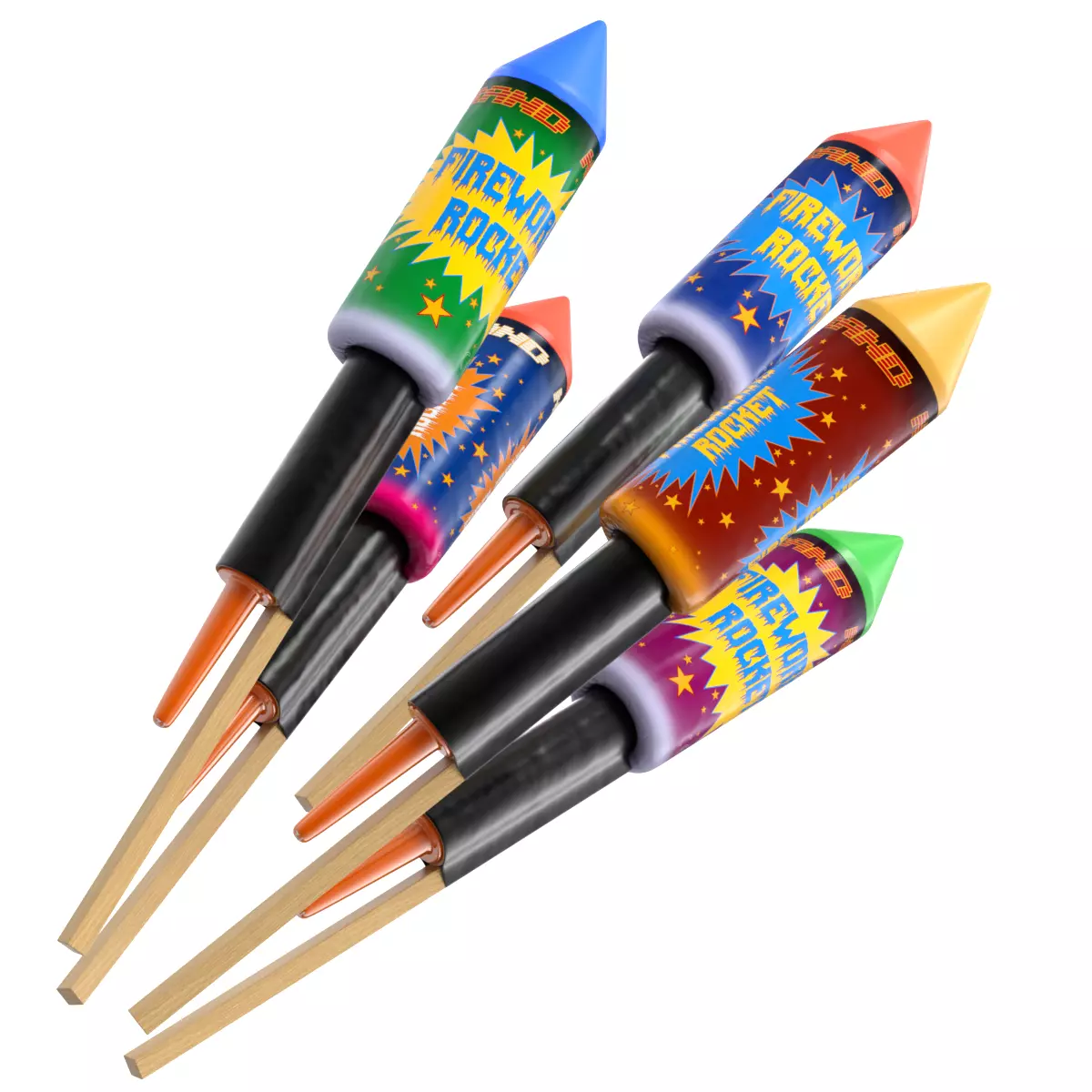 Firework Rockets 3D model_0