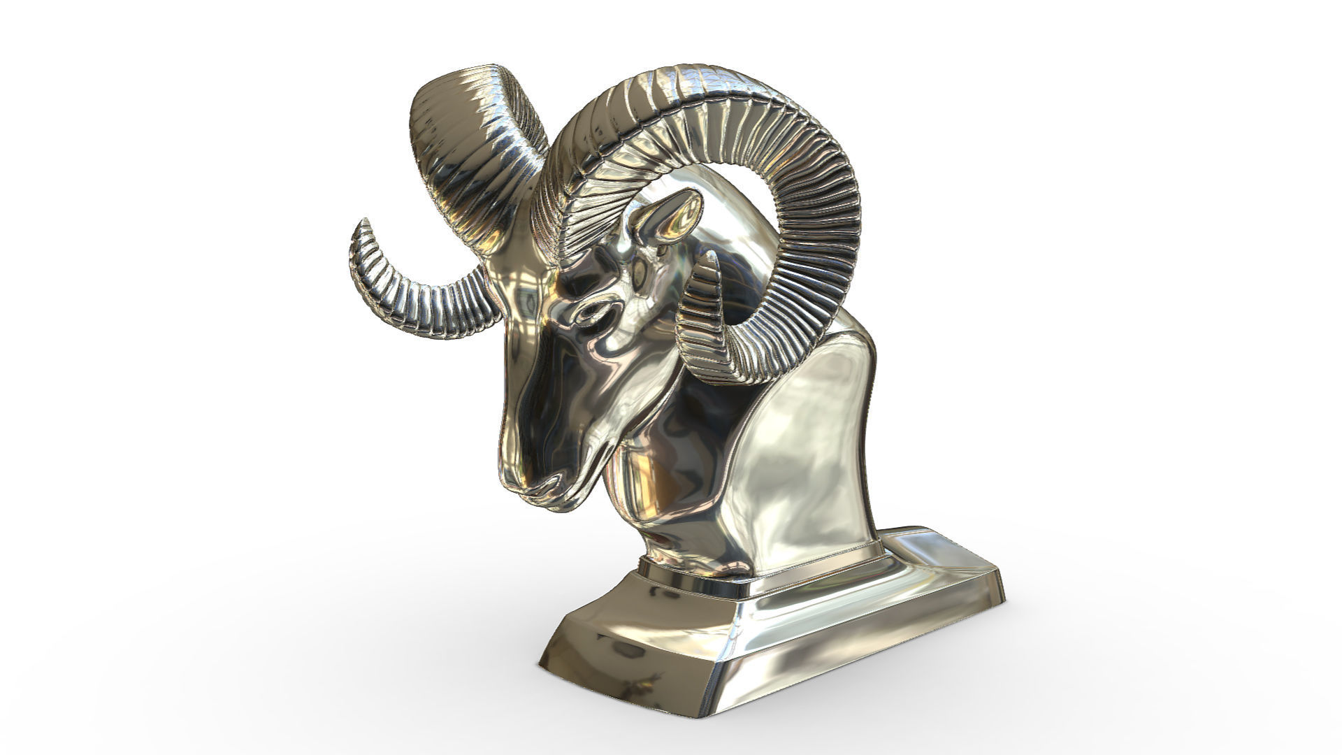 3D model Dodge ram hood ornament CGTrader