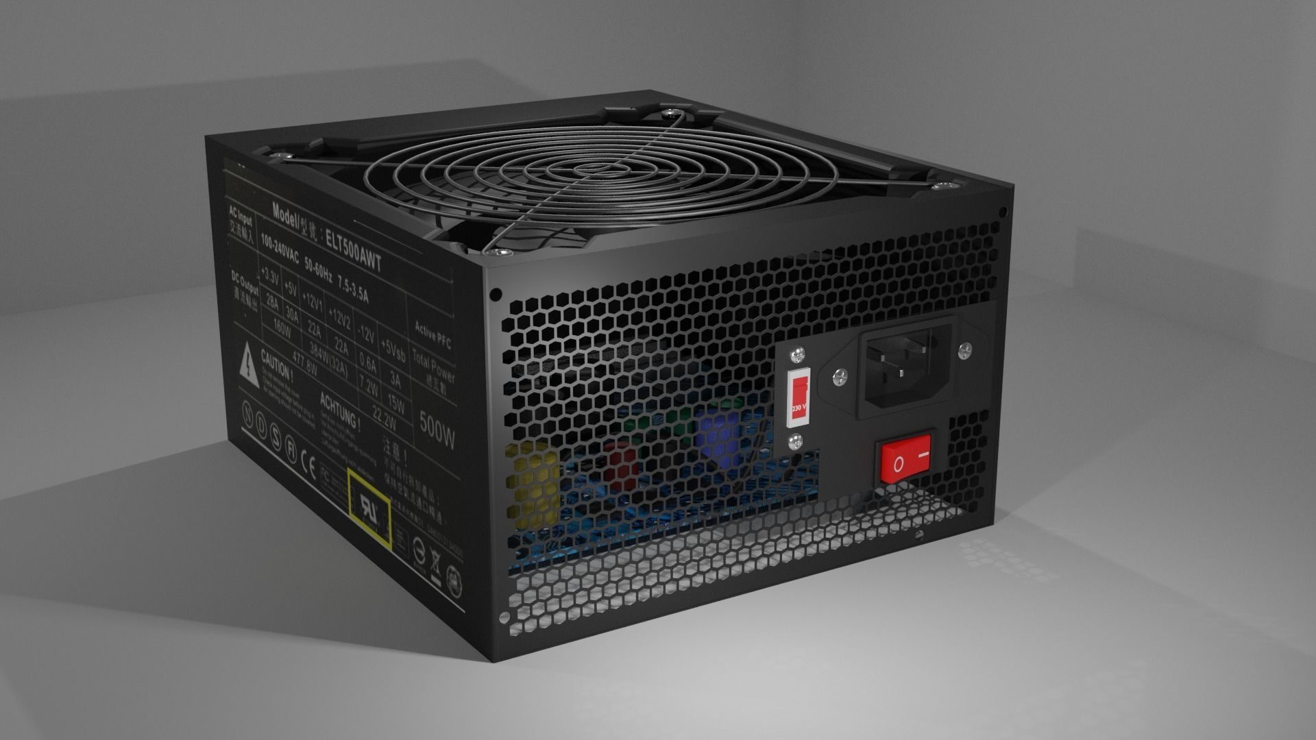 Computer font 3D model_2