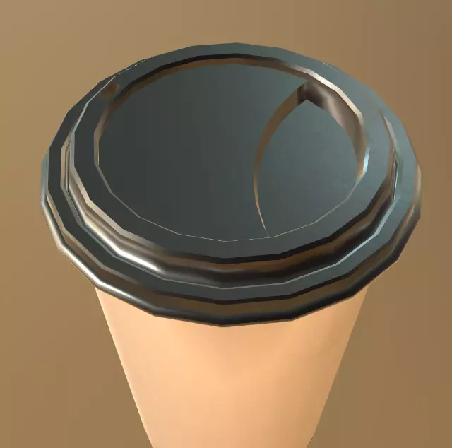 coffee cup Low-poly 3D model_0