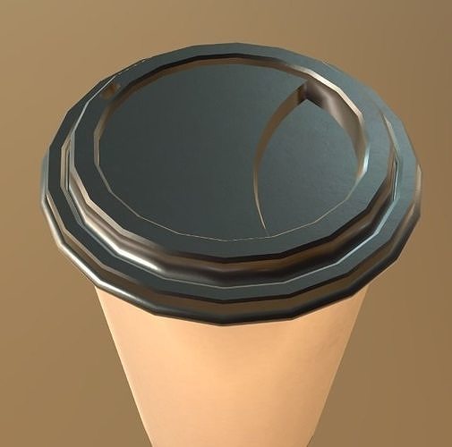 coffee cup Low-poly 3D model