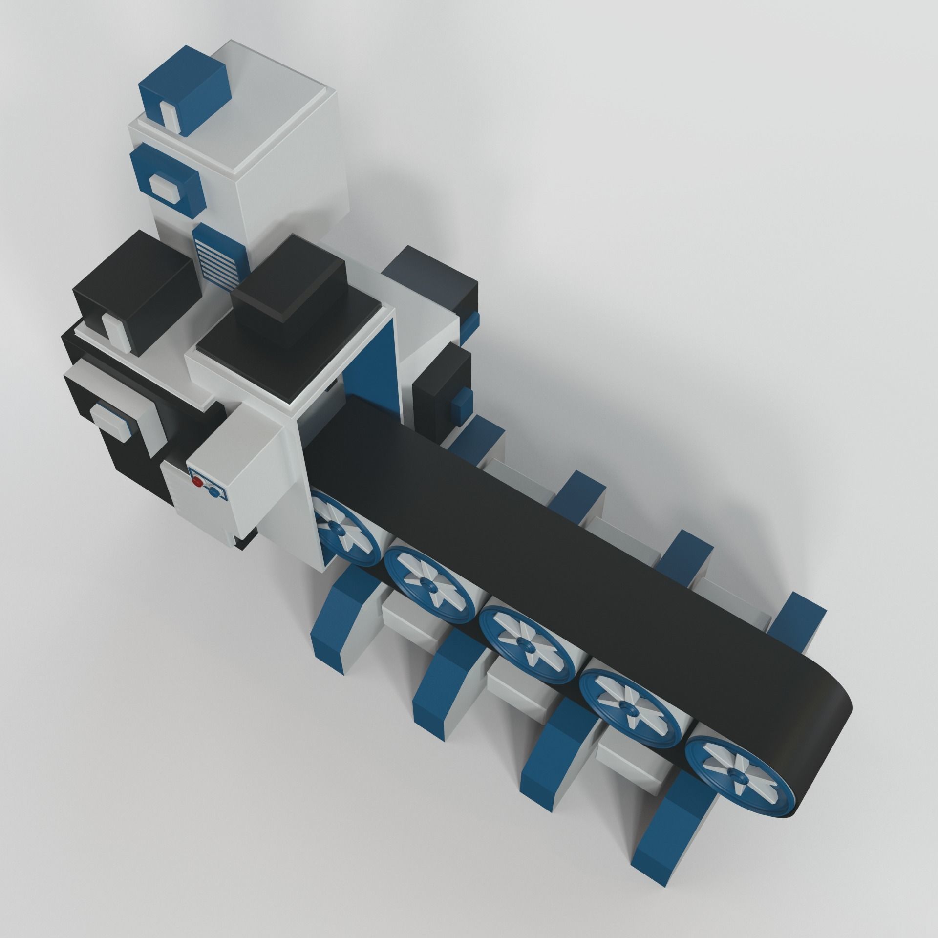 Conveyor Belt 3D model_4