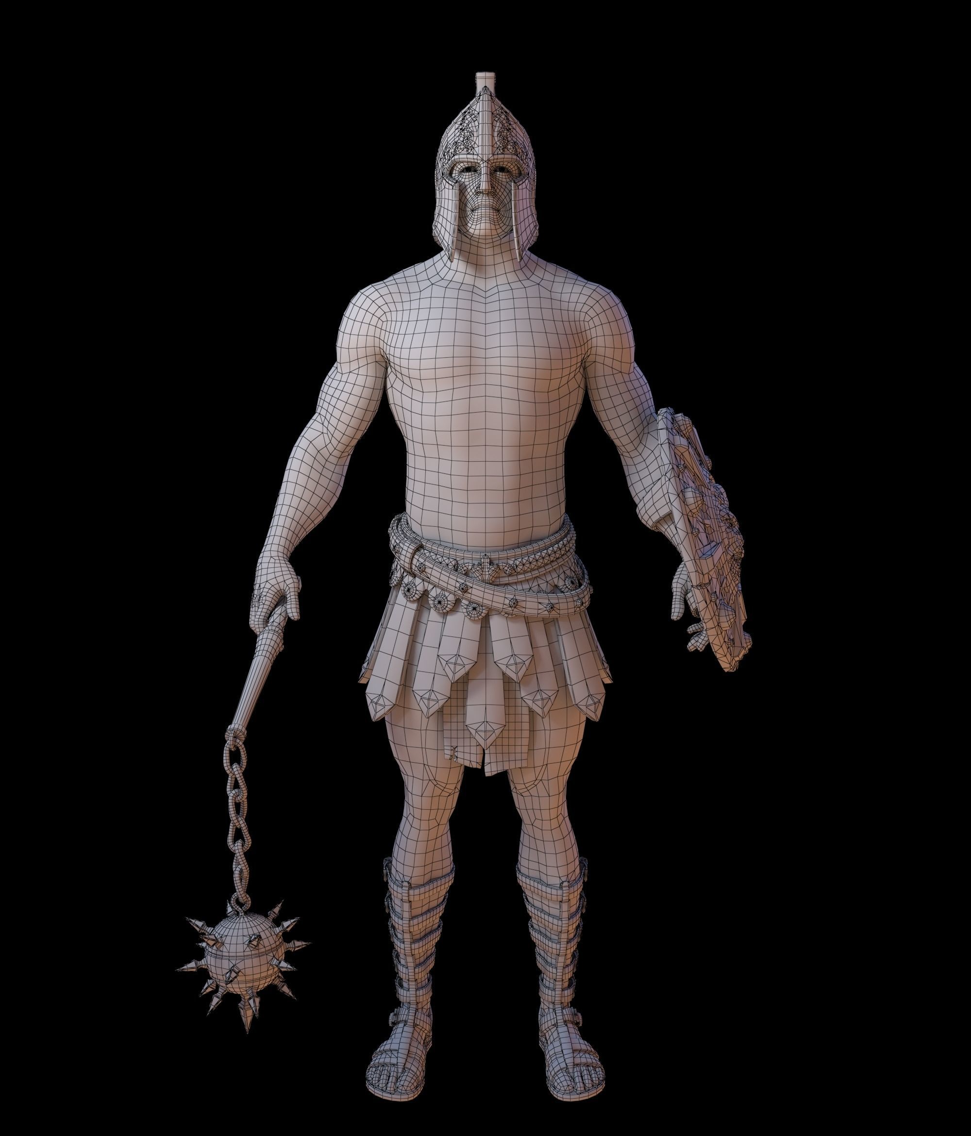 Gladiator Free low-poly 3D model_6