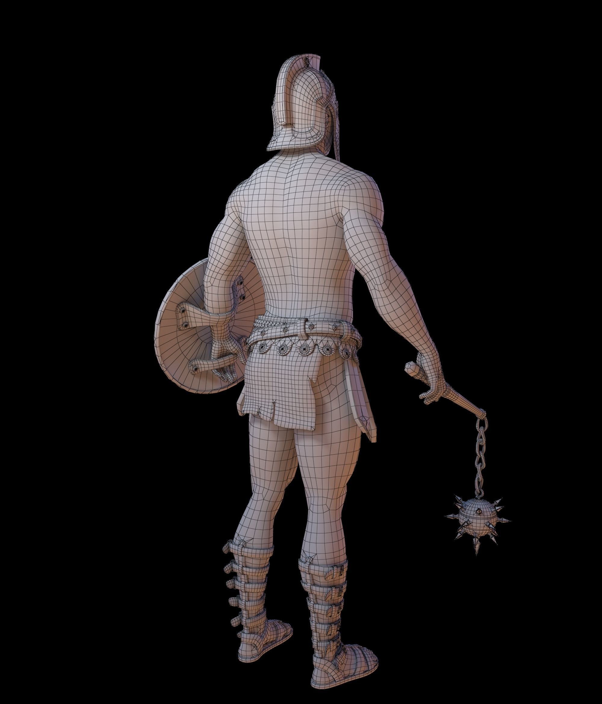 Gladiator Free low-poly 3D model_8