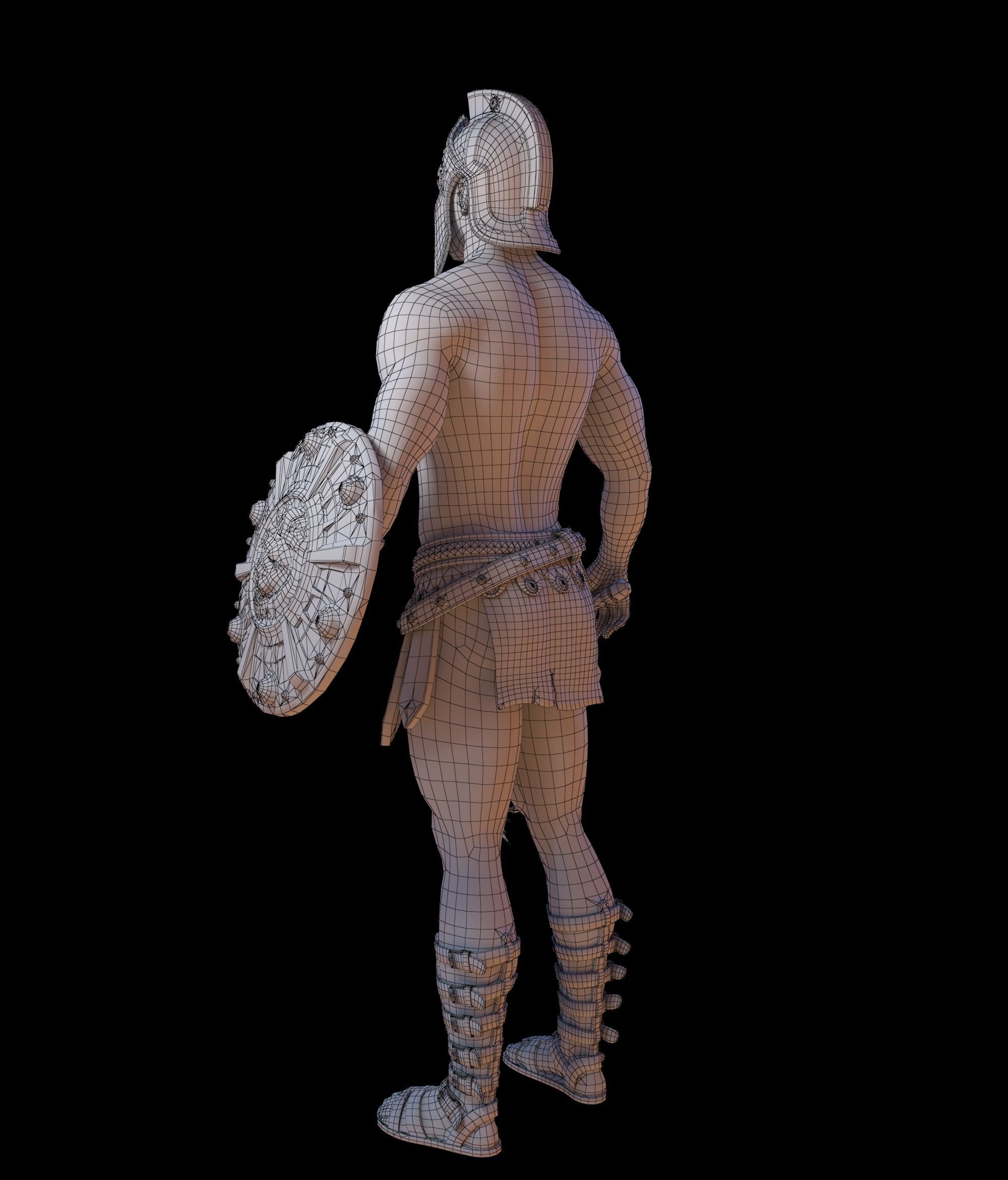 Gladiator Free low-poly 3D model_9