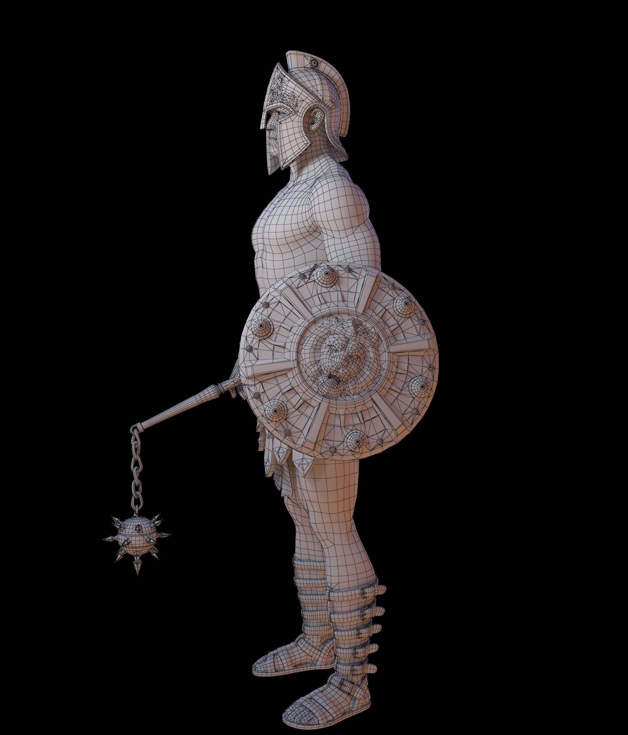 Gladiator Free low-poly 3D model_10