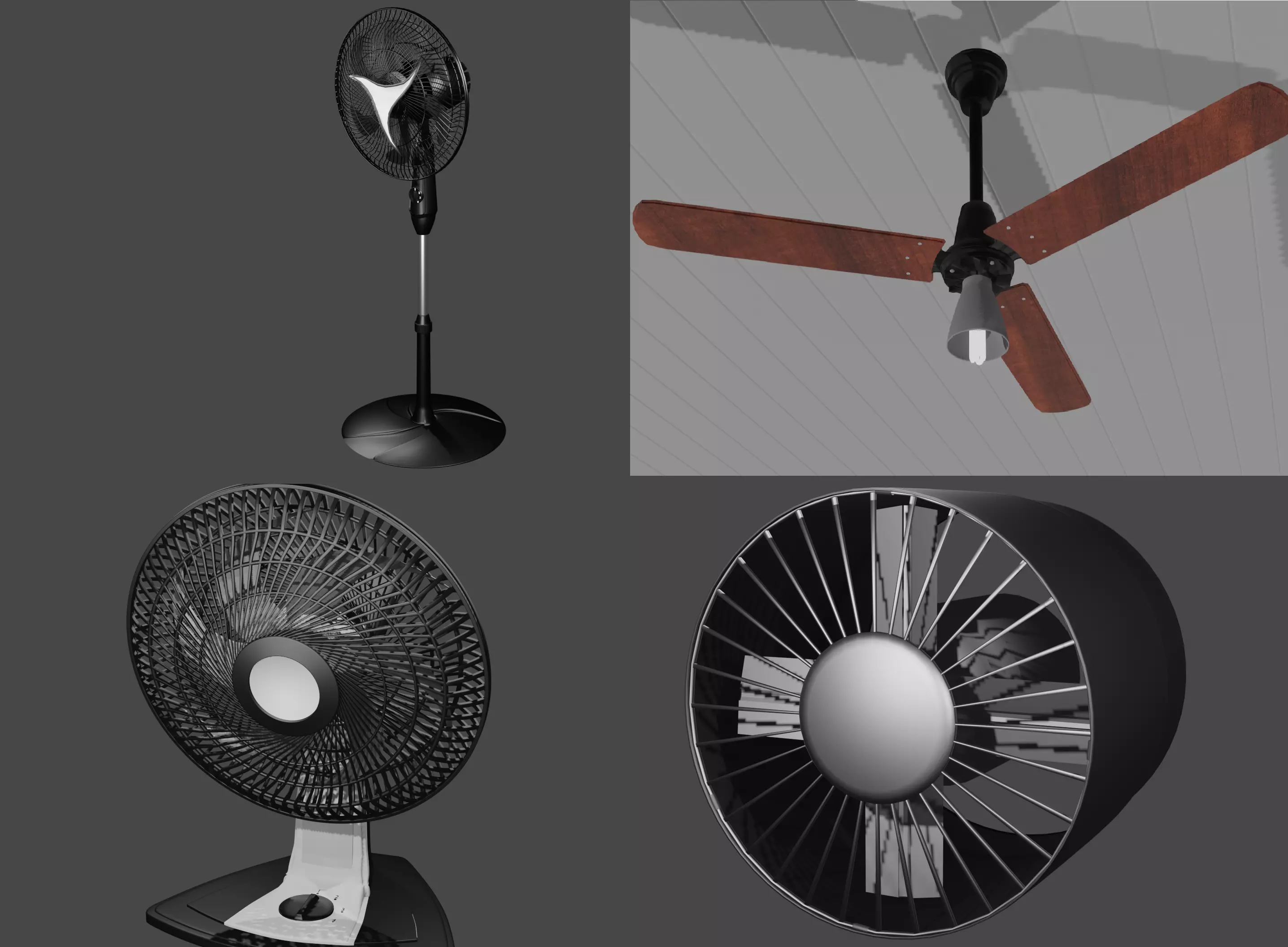 fan set bicycle wheel 3D model