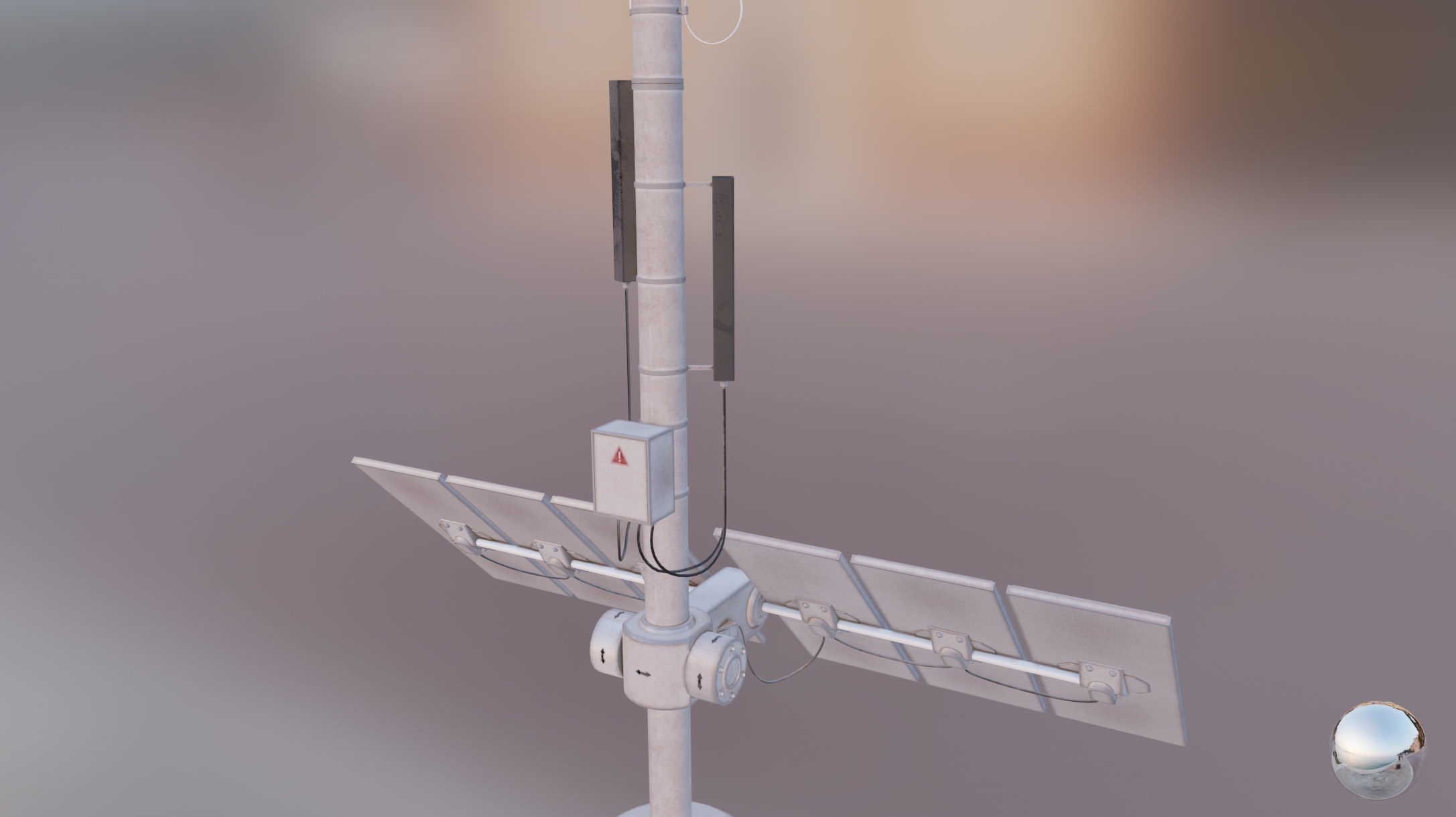 Solar Panel model 8K Textures Low-poly 3D model_13