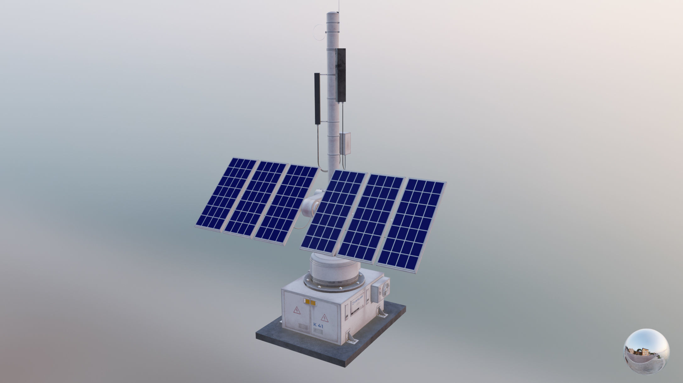 Solar Panel model 8K Textures Low-poly 3D model_23
