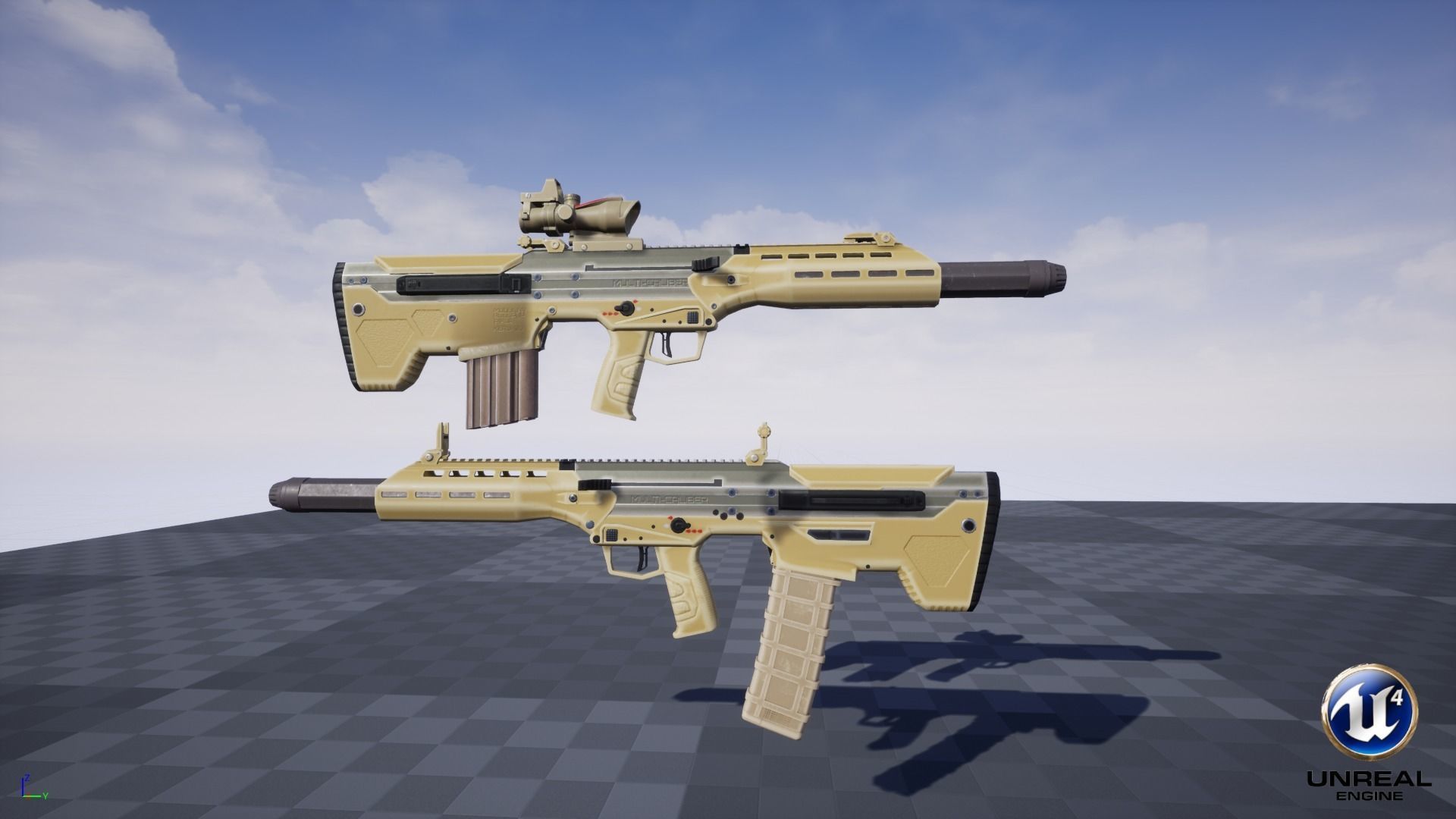 Modular Bullpup Rifle-Sniper Variant Low-poly 3D model_37