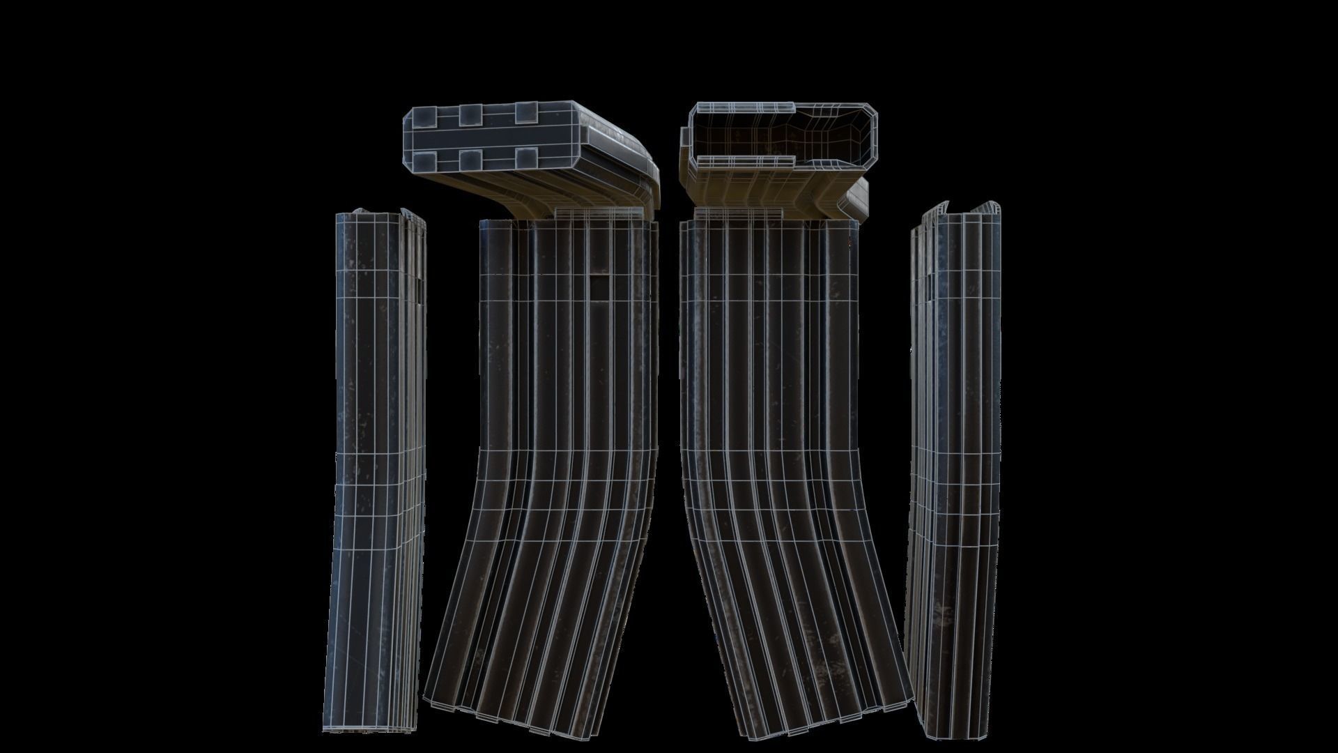 Modular Bullpup Rifle-Sniper Variant Low-poly 3D model_80