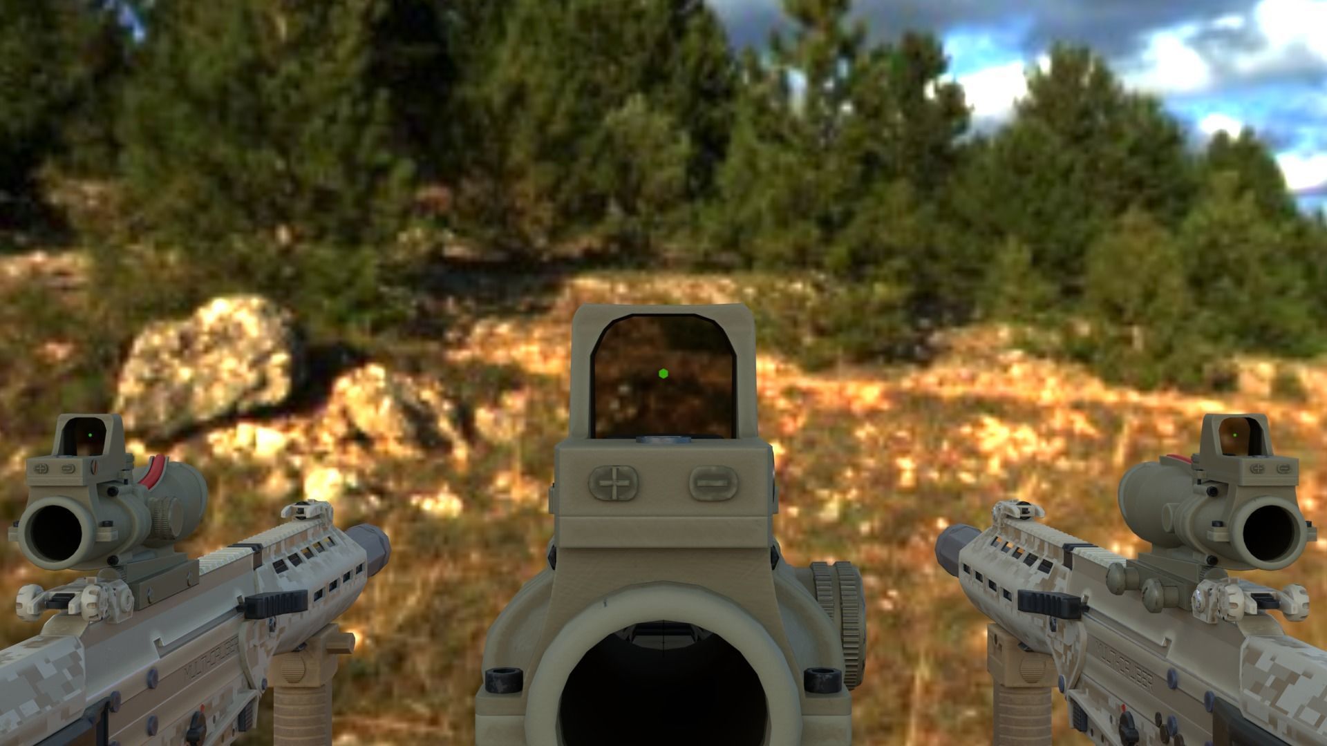 Modular Bullpup Rifle-Sniper Variant Low-poly 3D model_17