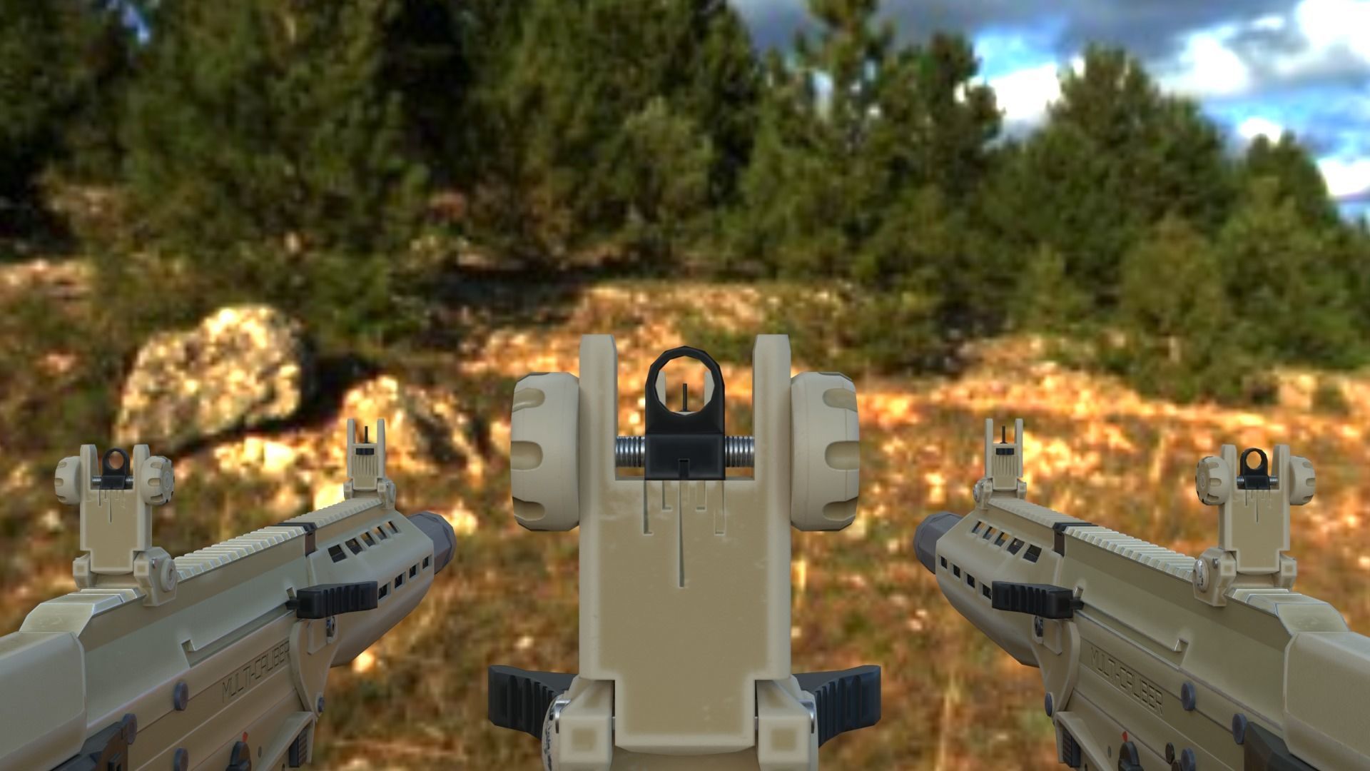 Modular Bullpup Rifle-Sniper Variant Low-poly 3D model_15