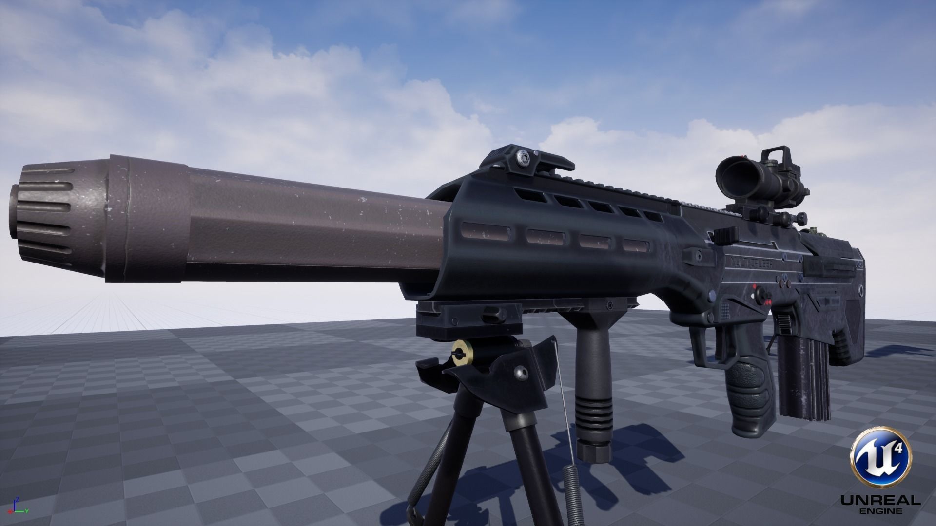 Modular Bullpup Rifle-Sniper Variant Low-poly 3D model_30