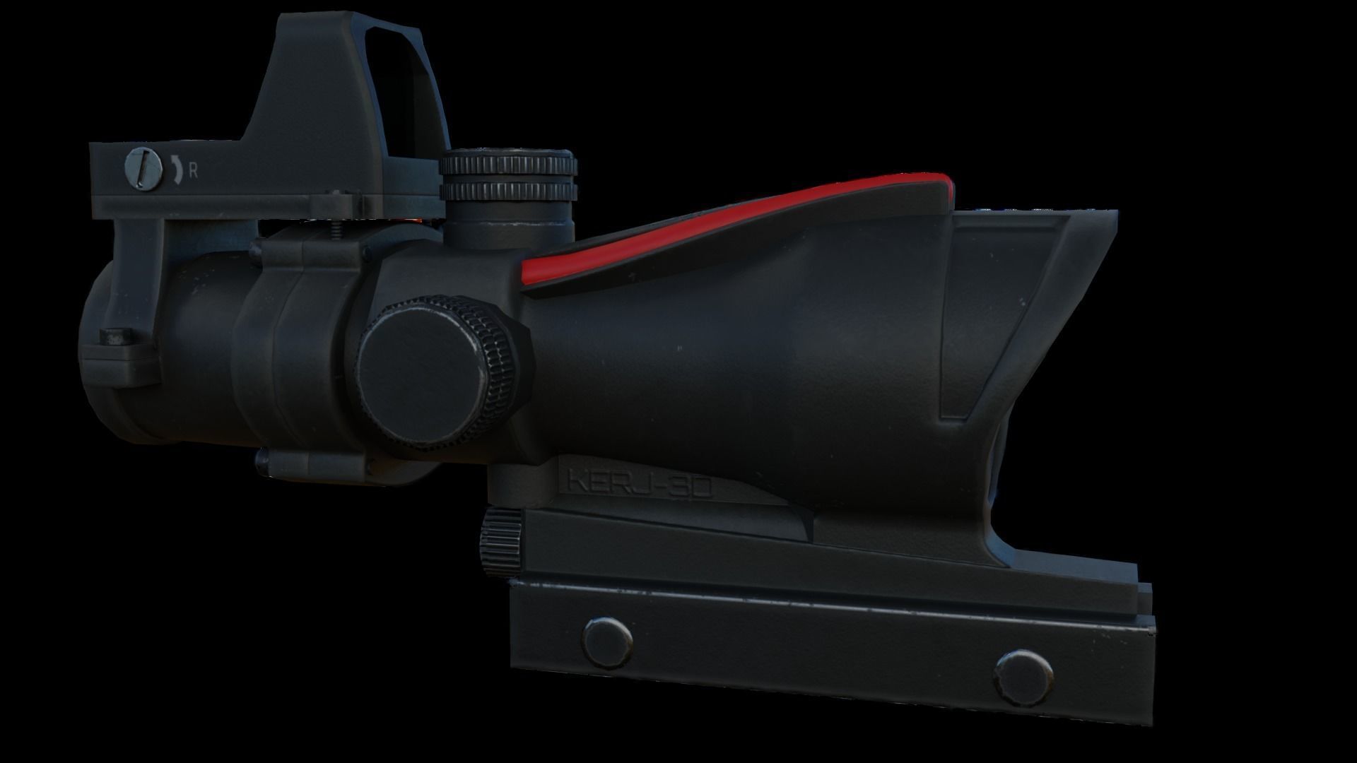 Modular Bullpup Rifle-Sniper Variant Low-poly 3D model_51
