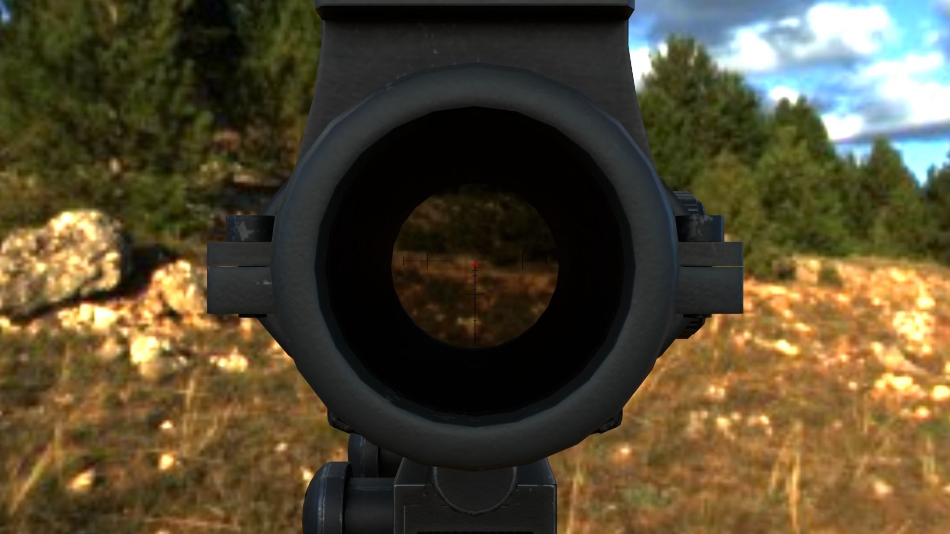 Modular Bullpup Rifle-Sniper Variant Low-poly 3D model_52