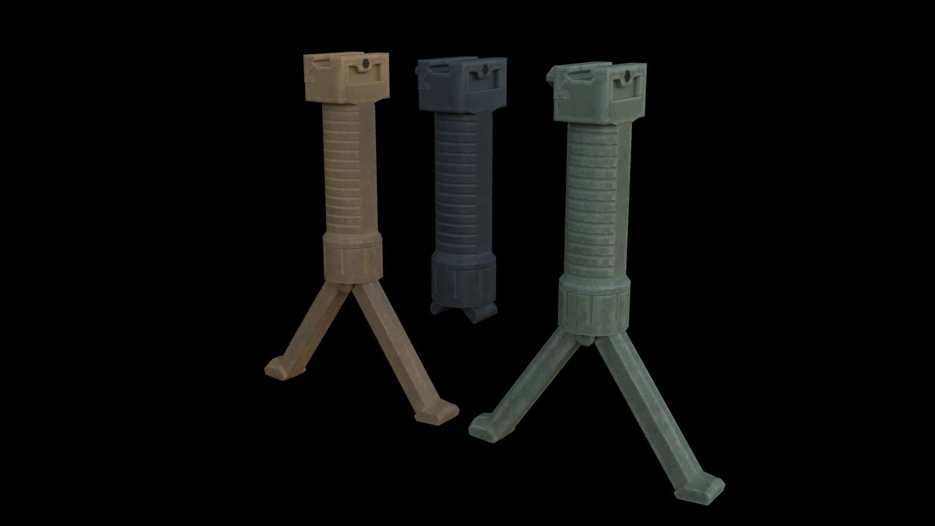 Modular Bullpup Rifle-Sniper Variant Low-poly 3D model_54