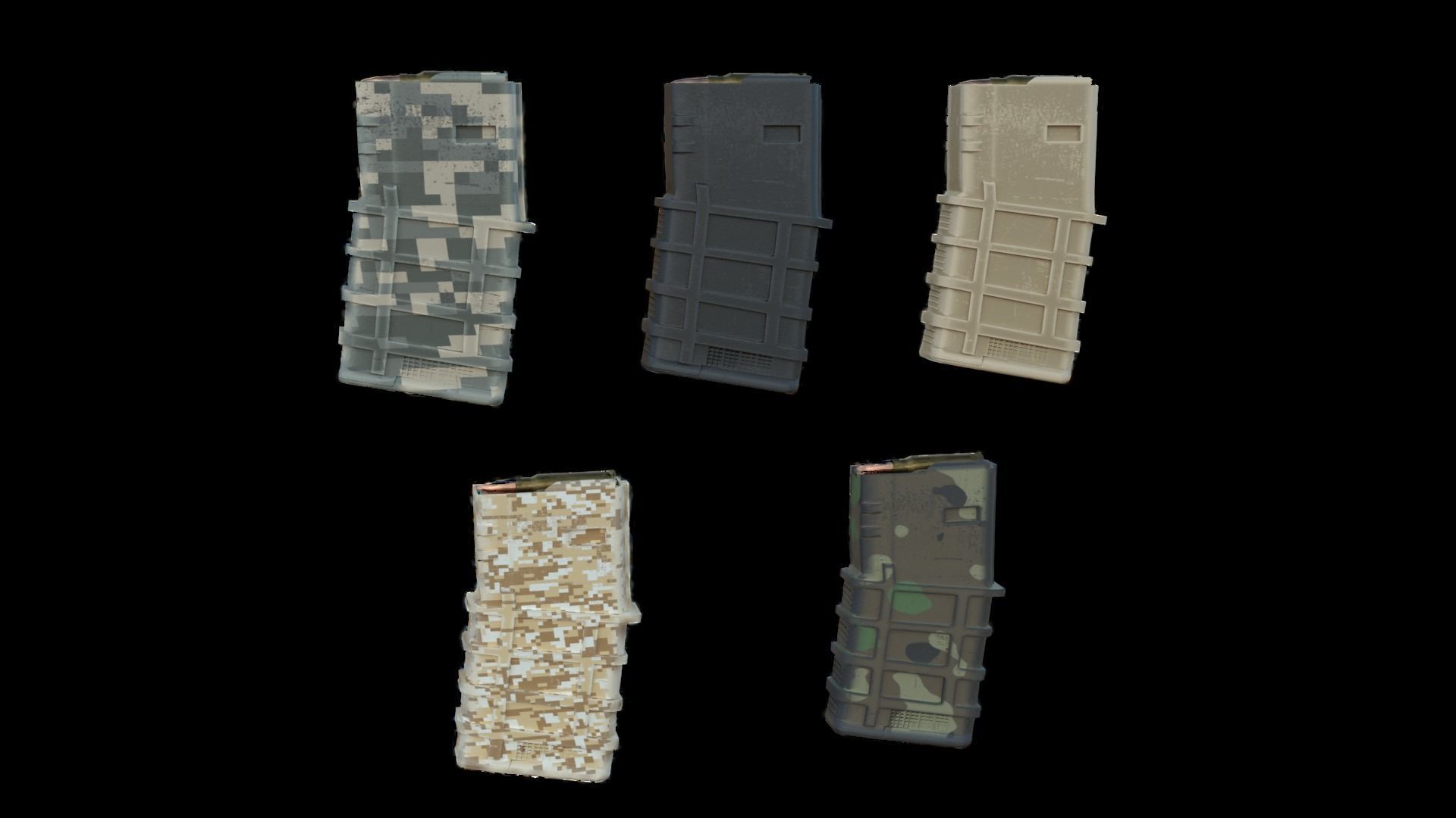 Modular Bullpup Rifle-Sniper Variant Low-poly 3D model_56