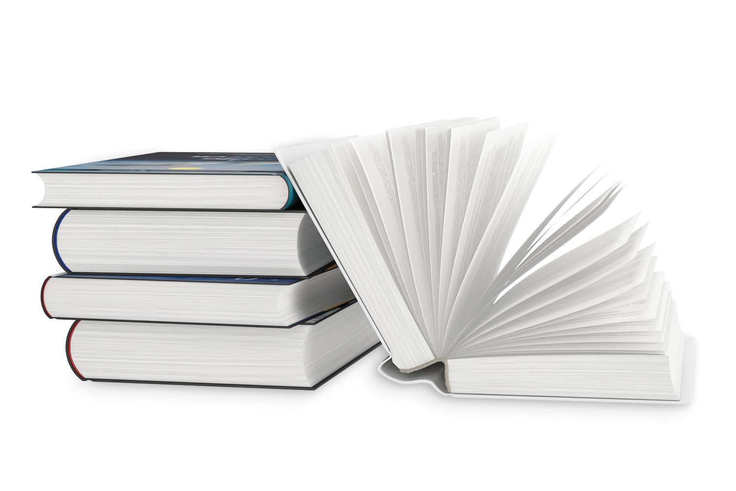 Open Books Set 3D model_12