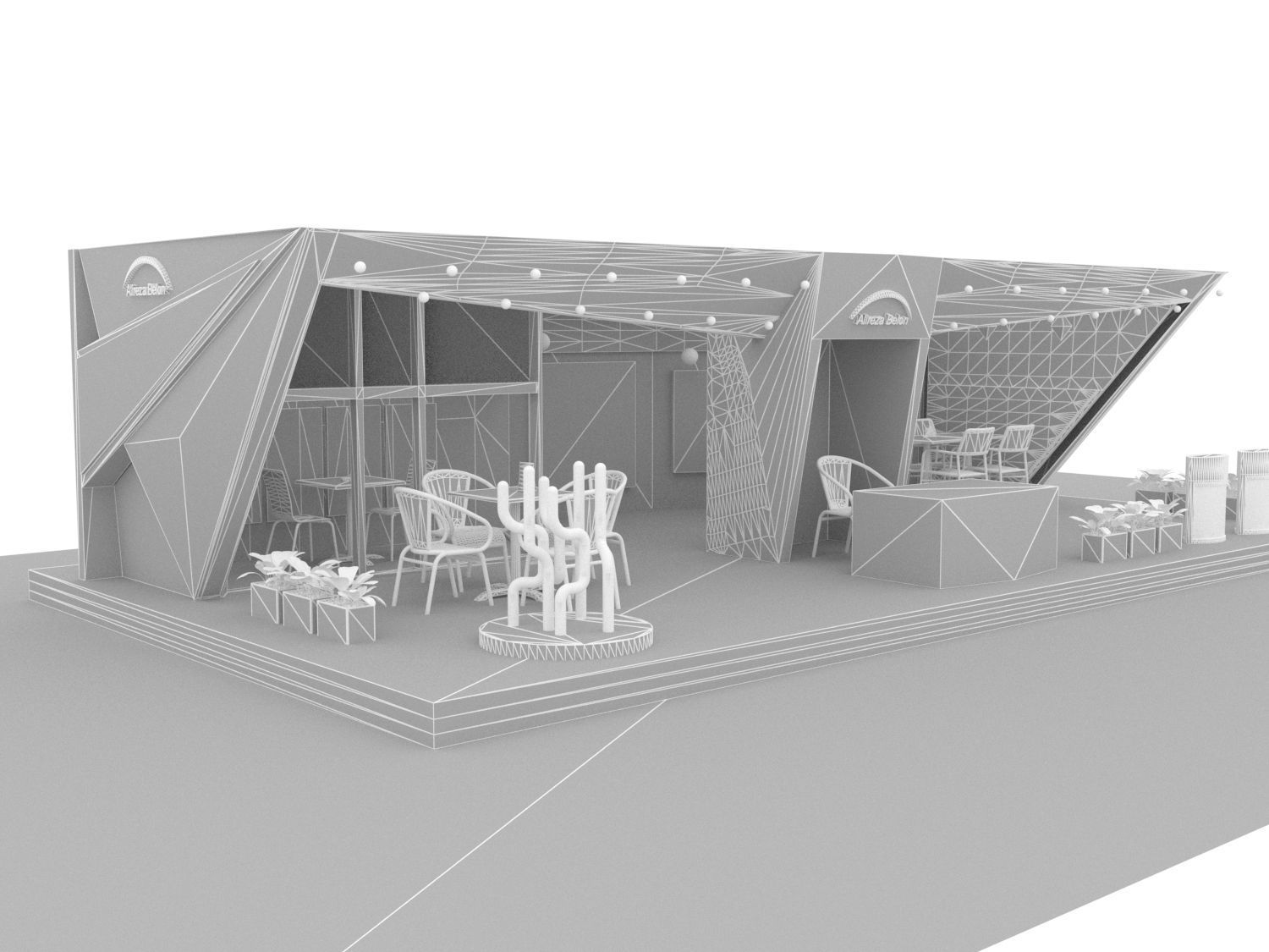 Exhibition Stall Collection 3D Free 3D model_11
