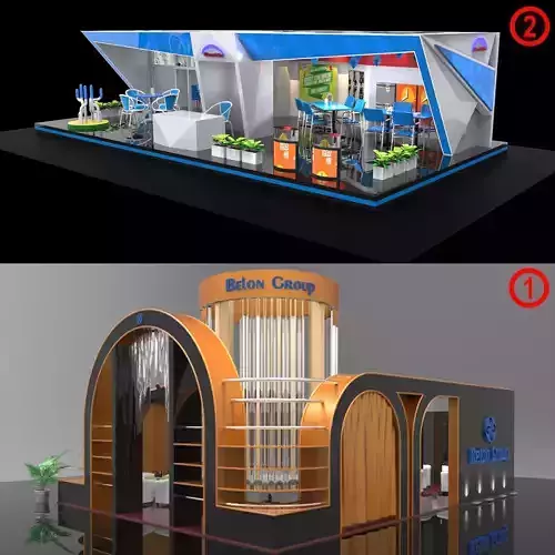 Exhibition Stall Collection 3D Free 3D model Exhibition Stall Collection 3D Free 3D model