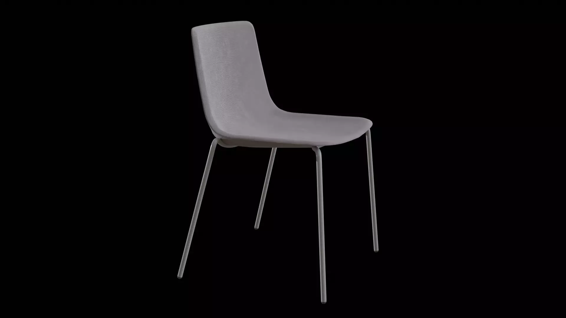 Pato 4 Leg-Chair Model-4202 Steel Painted Low-poly 3D model