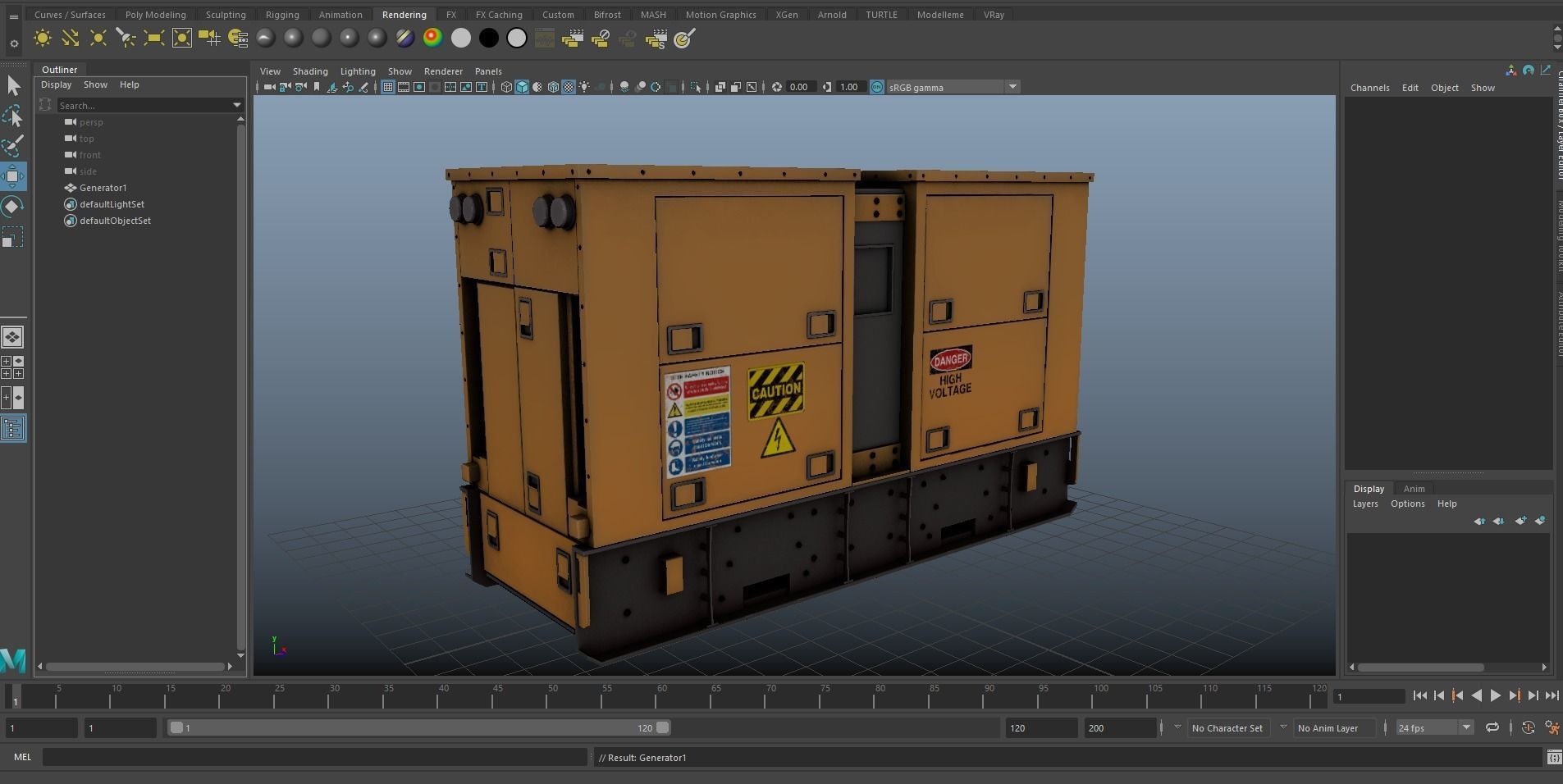 Power Generator PBR Low-poly 3D model_37