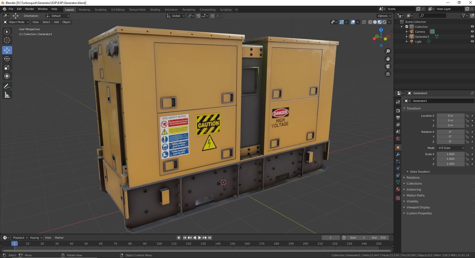 Power Generator PBR Low-poly 3D model_38