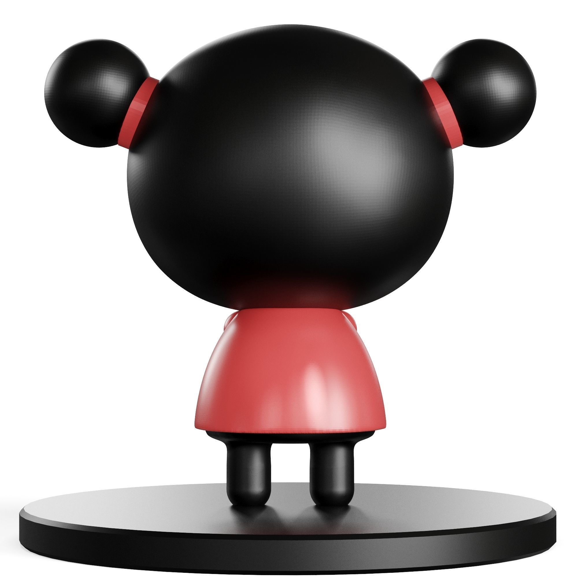 Pucca figurine of asian girl holding heart Free 3D print model_1