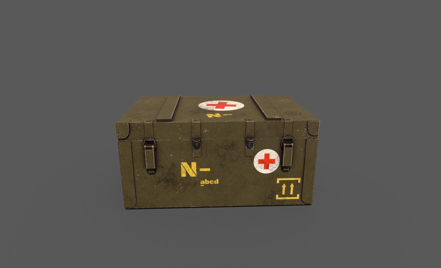 Army crate Free low-poly 3D model_3
