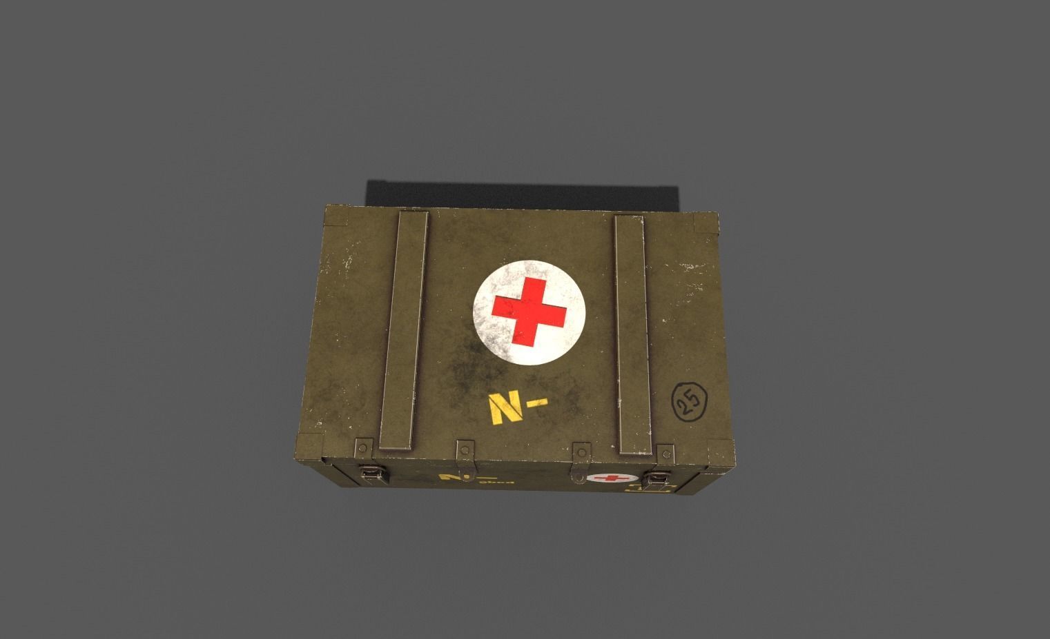 Army crate Free low-poly 3D model_4
