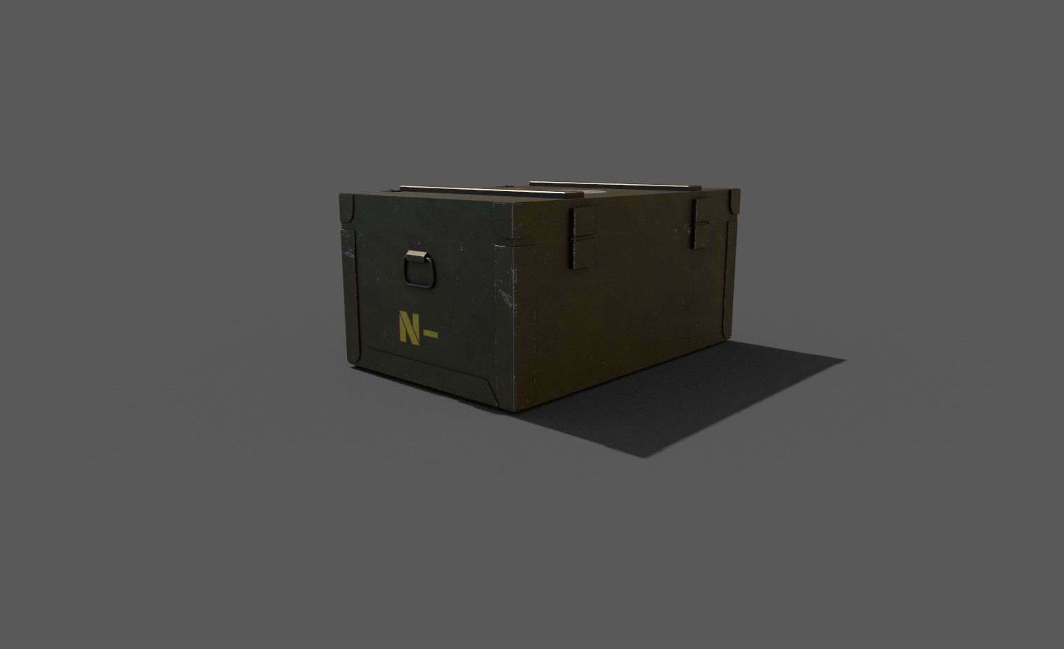 Army crate Free low-poly 3D model_2