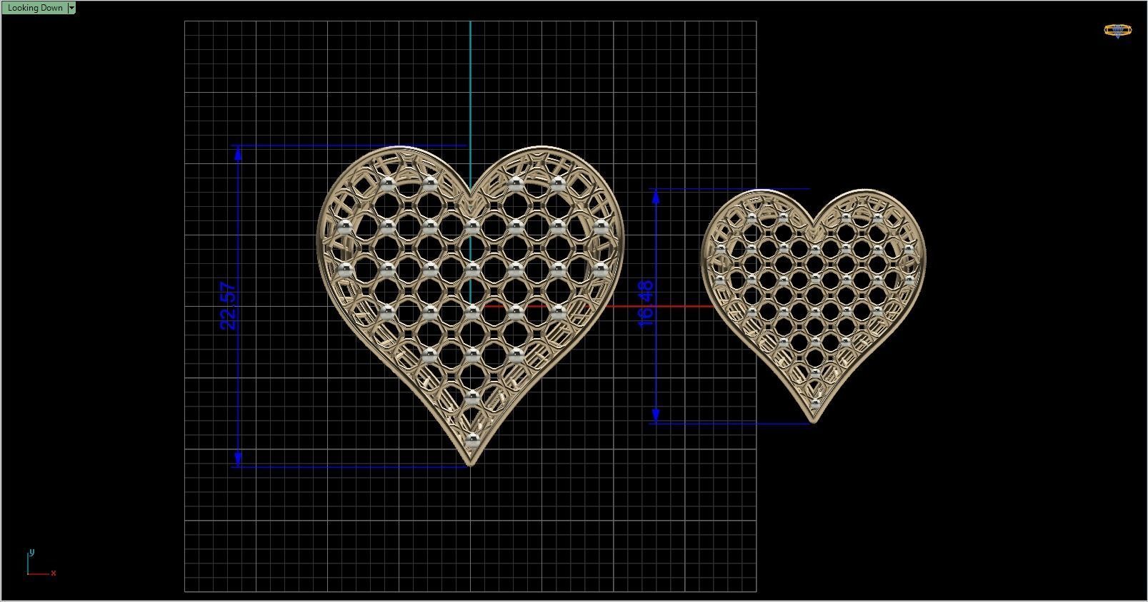 simple necklace mala set 3D print model_2