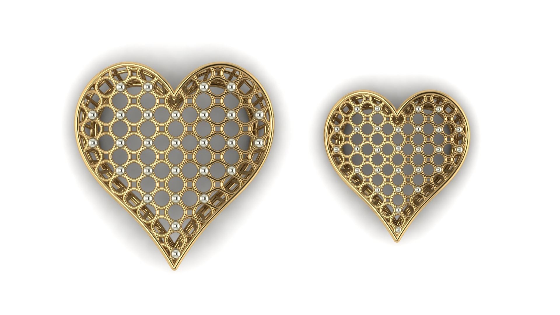 simple necklace mala set 3D print model_1