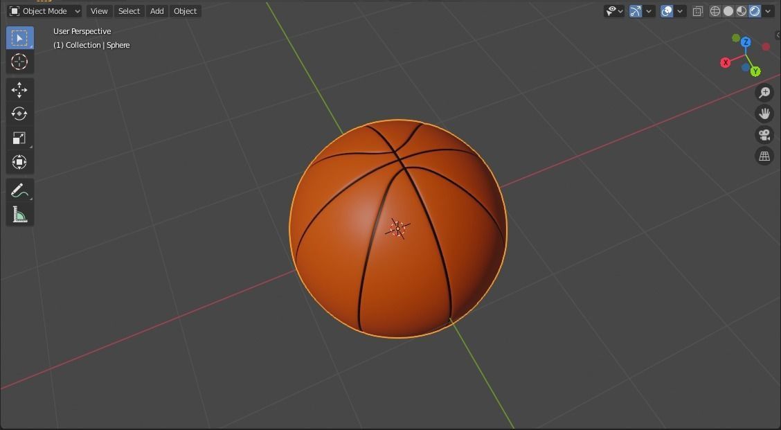 Basketball ball 3D model_1