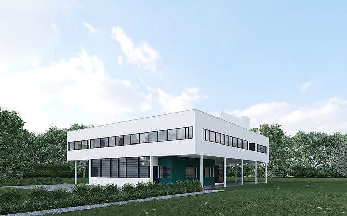 Villa Savoye 3D model 6