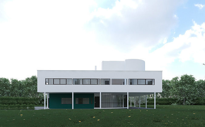 Villa Savoye 3D model 3