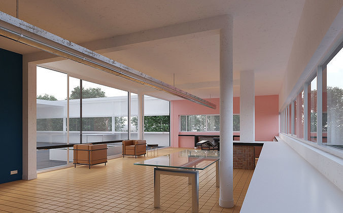 Villa Savoye 3D model 5