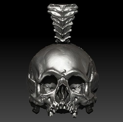 Big Skull Pendant  Rotten 3D print model
