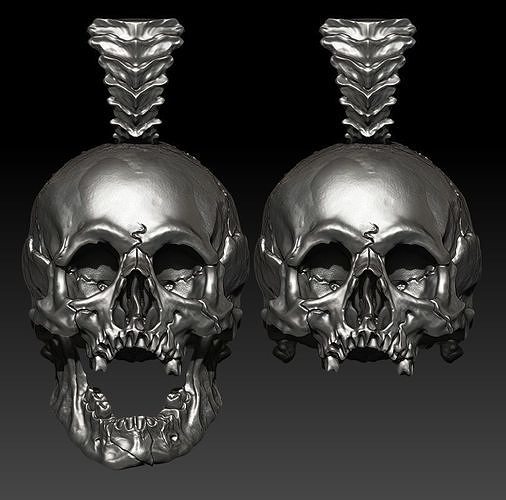 Pendant Big Skull  and Jow rotten- 2 3D Model Collection