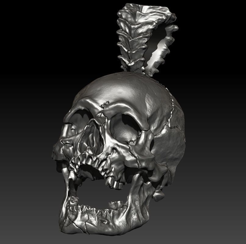 Pendant Big Skull  and Jow rotten- 2 3D Model Collection_2