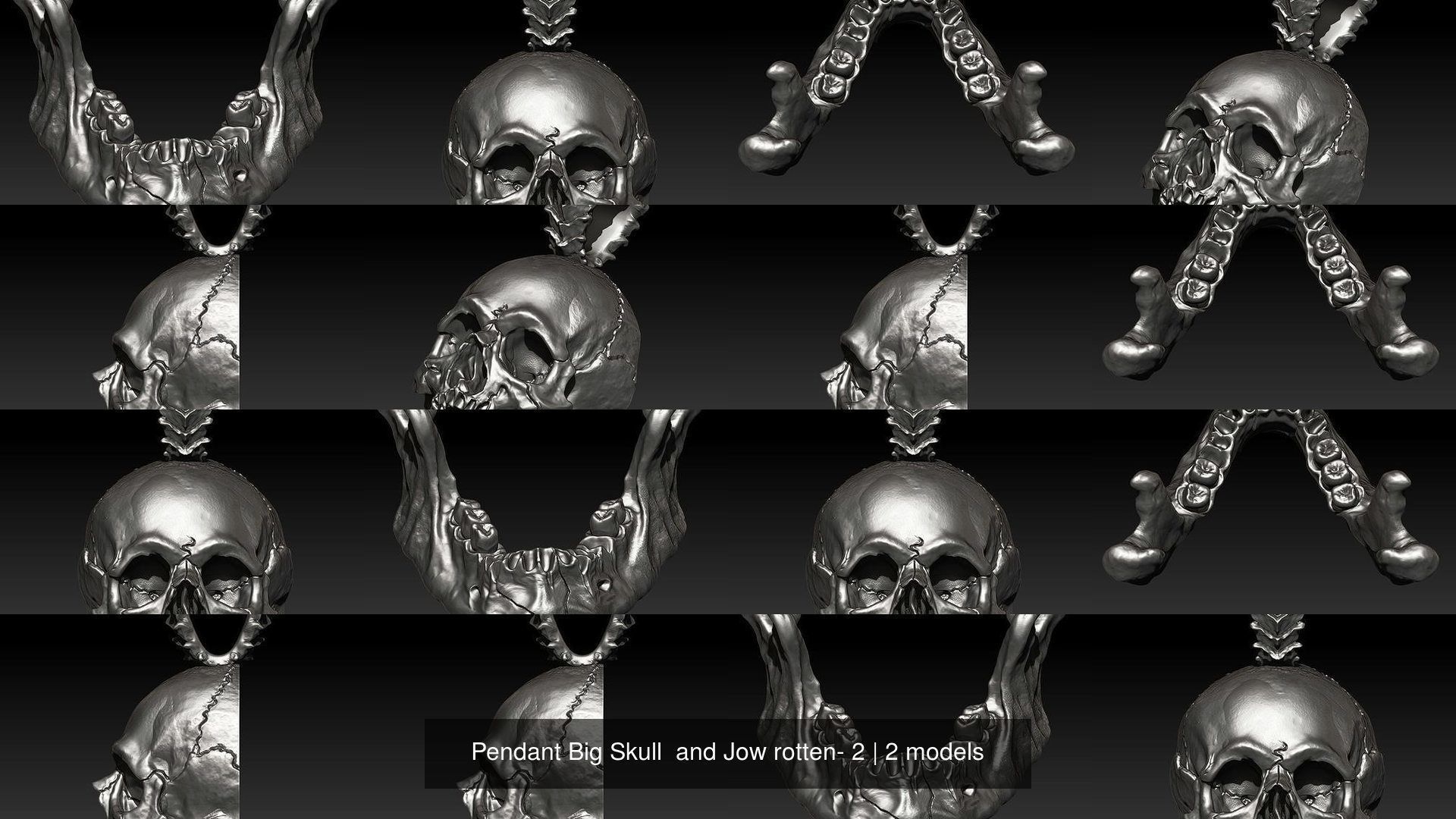 Pendant Big Skull  and Jow rotten- 2 3D Model Collection_1