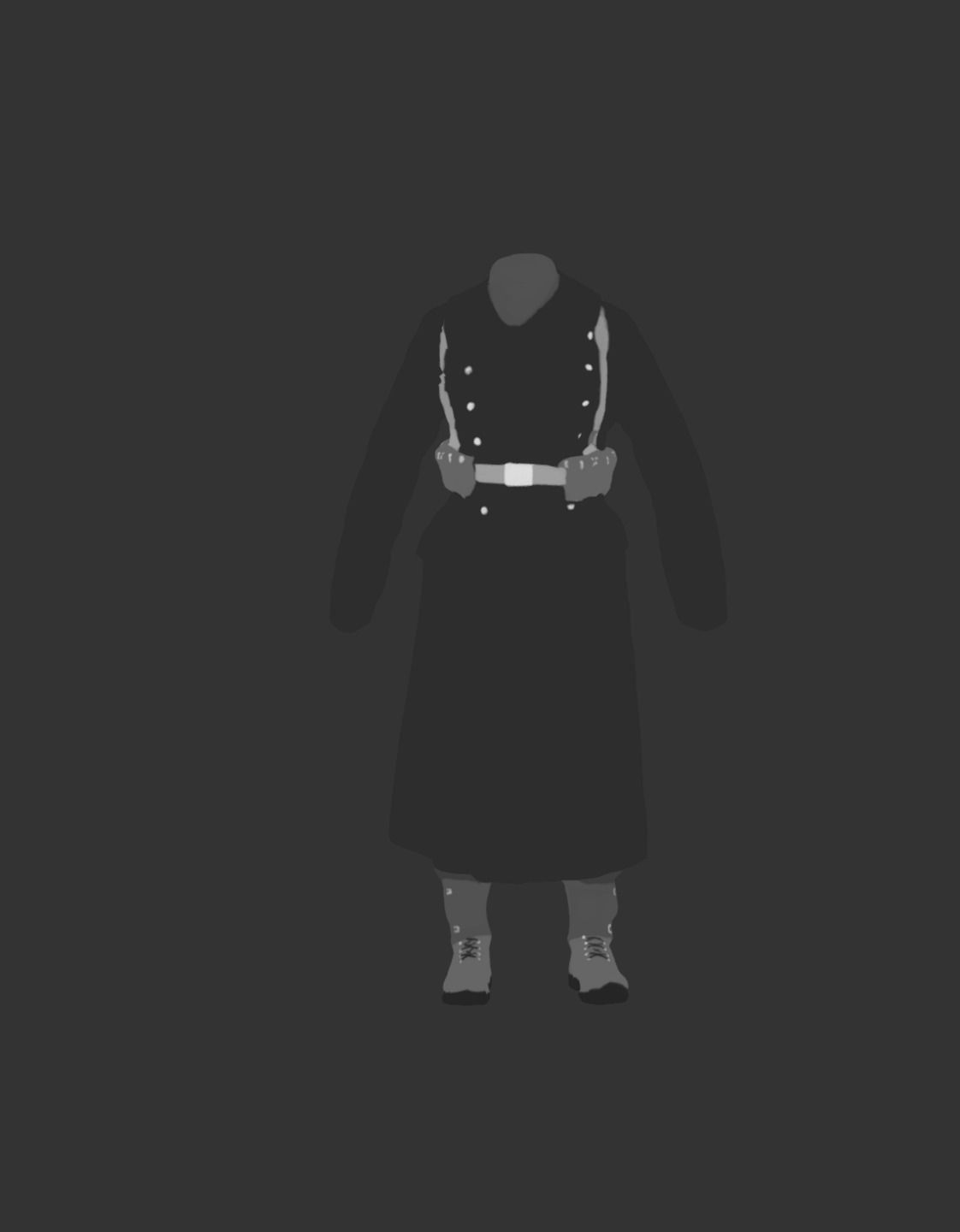 German Uniform WW2 Photogrammetry 3D Scanned Low-poly 3D model_7