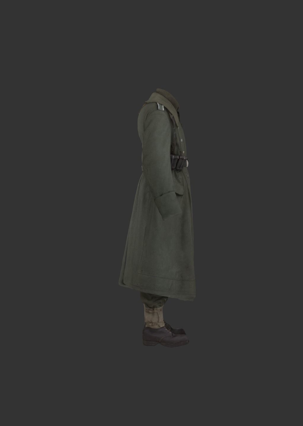 German Uniform WW2 Photogrammetry 3D Scanned Low-poly 3D model_4