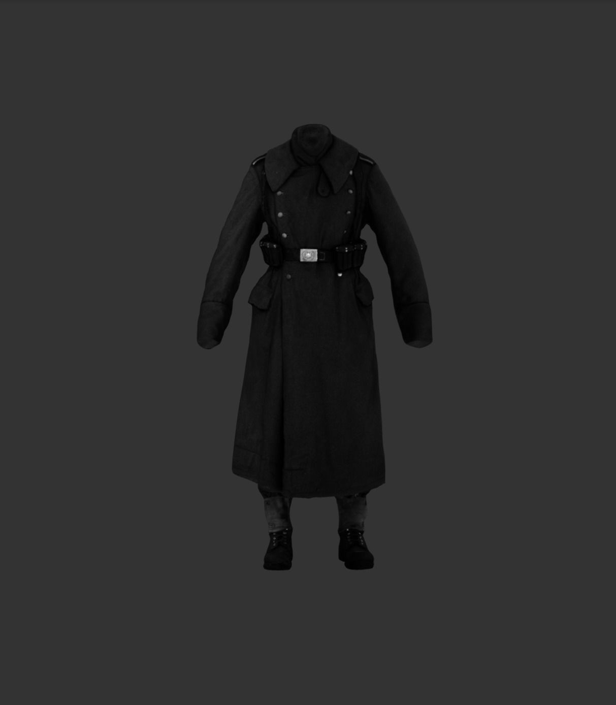 German Uniform WW2 Photogrammetry 3D Scanned Low-poly 3D model_6