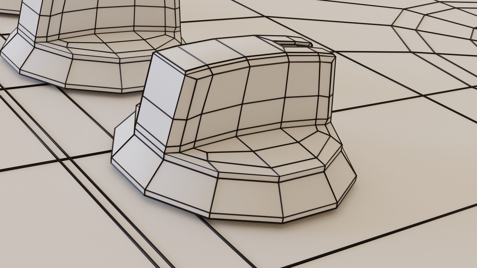 PBR model of an electric hob white finish Low-poly 3D model_9