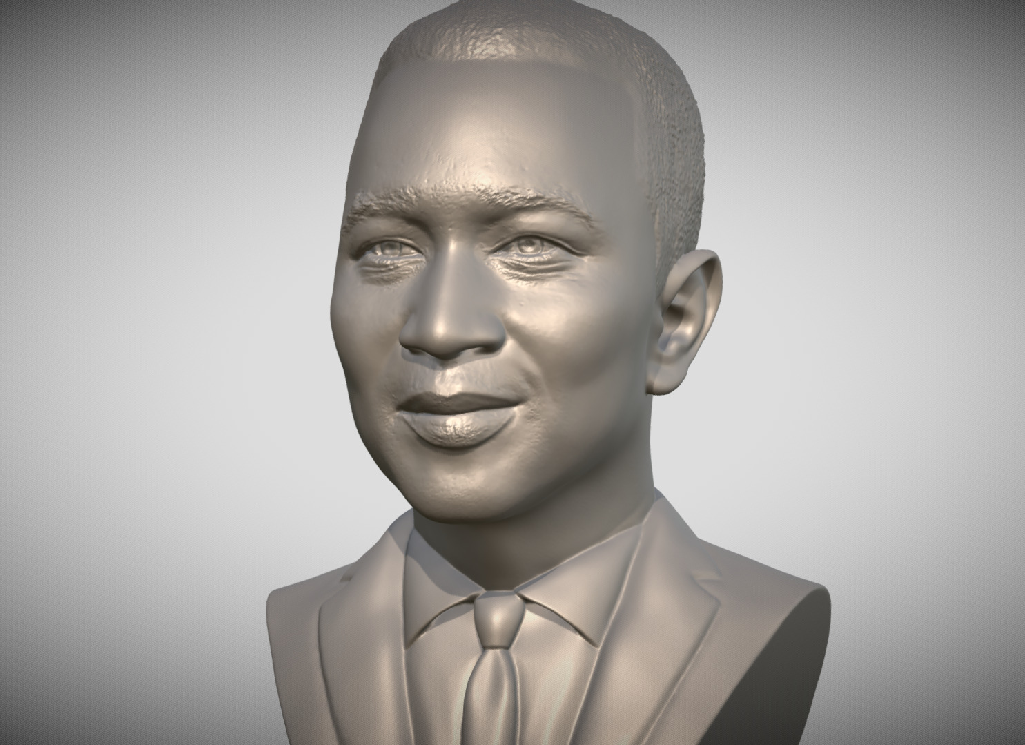 John Legend bust 3D printing ready stl obj formats 3D print model_1