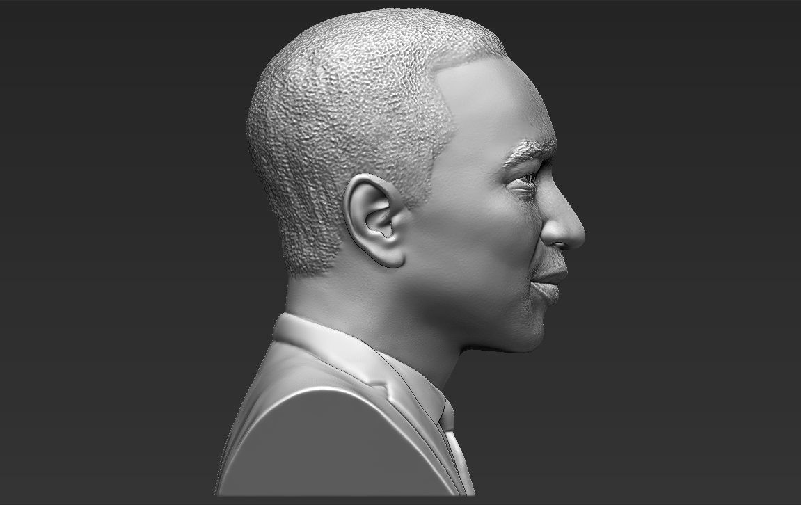 John Legend bust 3D printing ready stl obj formats 3D print model_13